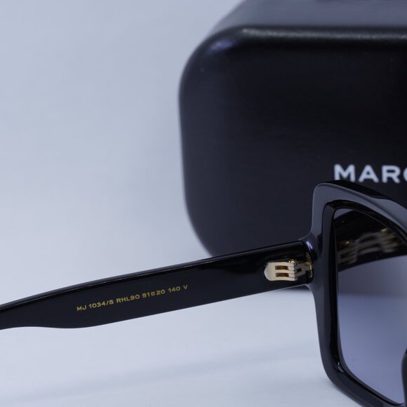 Marc Jacobs MJ 1034/S 0RHL 9O Square Sunglasses - Black/Grey Gradient - Picture 5 of 8